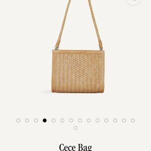 NWT Bembien Cece Woven Shoulder Bag Or Clutch, Caramel